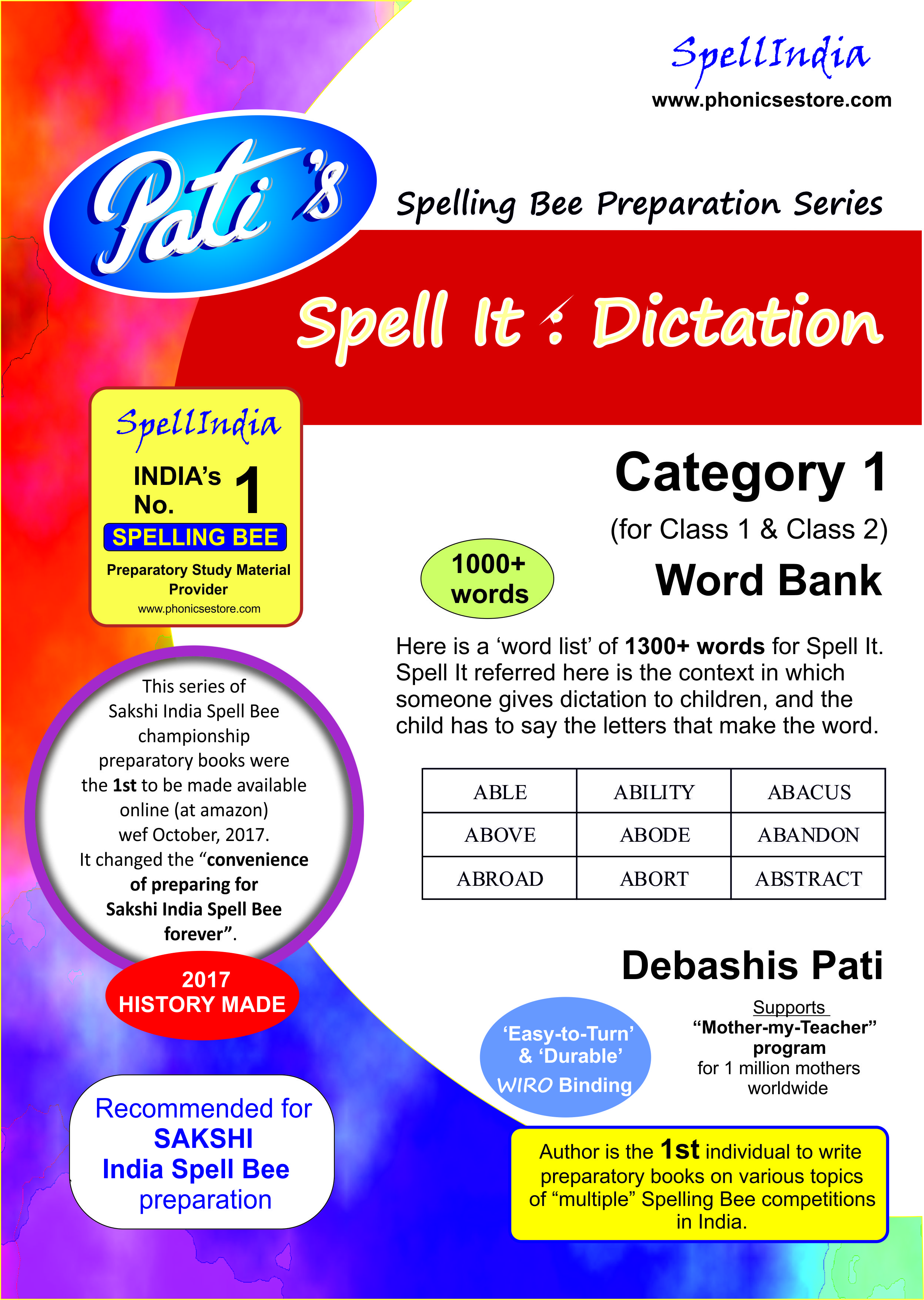INDIA SPELL BEE SAKSHI CATEGORY 1 CLASS 1 2